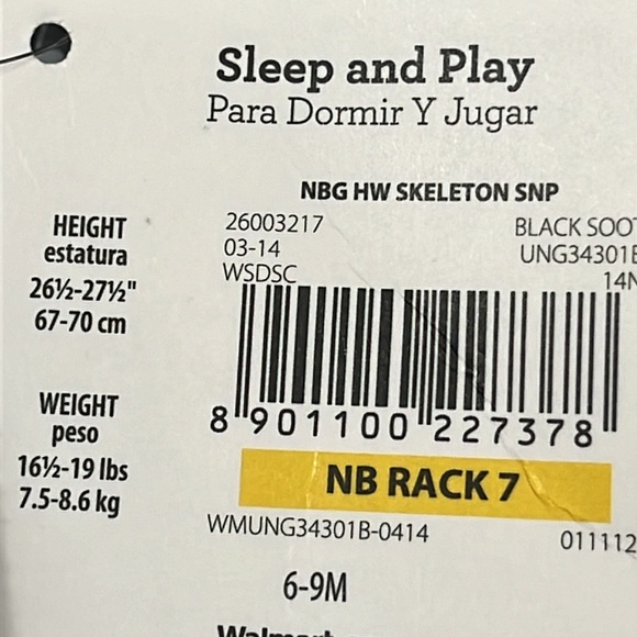 Skeleton baby 6-9 months BLACK footed zip outfit, PINK SKELETON hearts, girlie - Picture 3 of 7